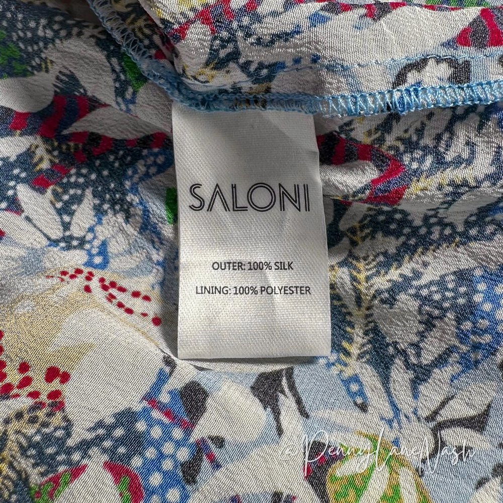 Saloni Floral Silk Holly Margerite Midi Dress - Picture 15 of 16
